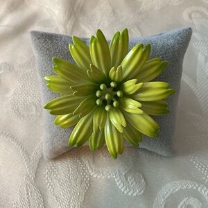 Yellow and Green Enamel Brooch